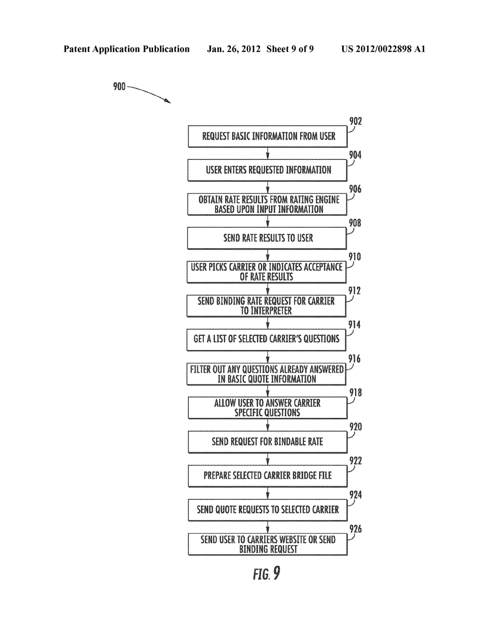 SYSTEM AND METHOD FOR OBTAINING COMPARATIVE QUOTES - diagram, schematic, and image 10