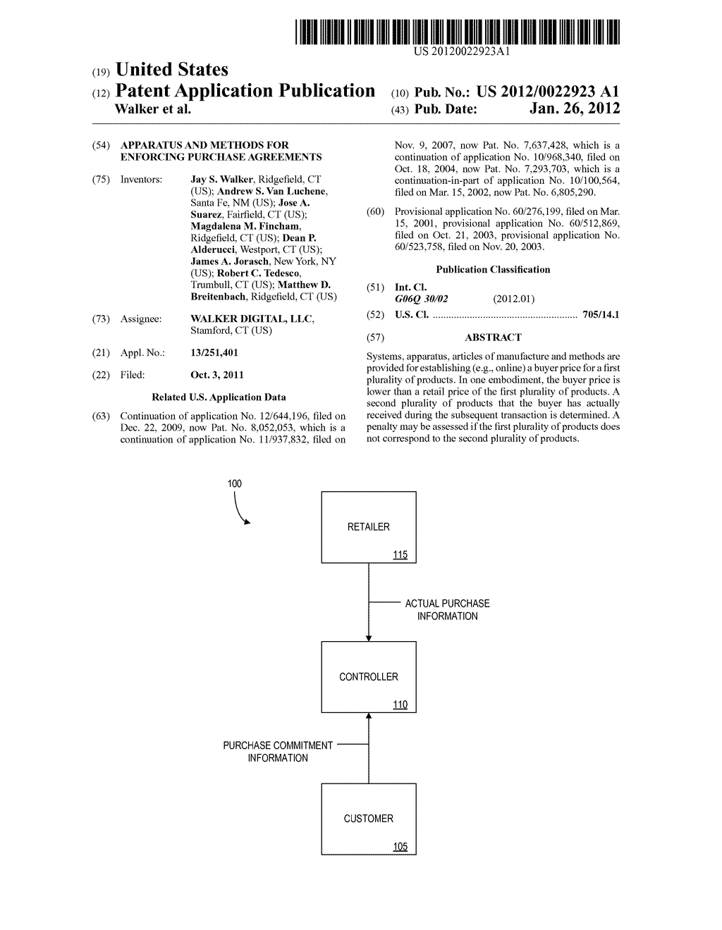 APPARATUS AND METHODS FOR ENFORCING PURCHASE AGREEMENTS - diagram, schematic, and image 01