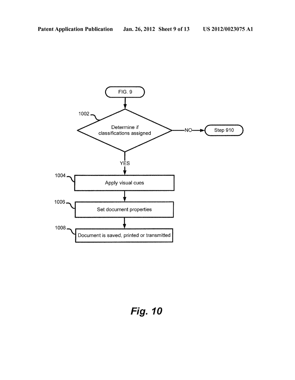 DOCUMENT CLASSIFICATION TOOLBAR IN A DOCUMENT CREATIONAPPLICATION - diagram, schematic, and image 10