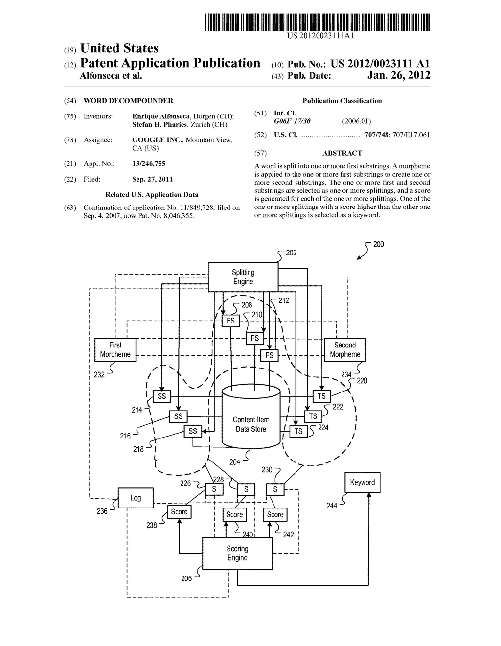 WORD DECOMPOUNDER - diagram, schematic, and image 01