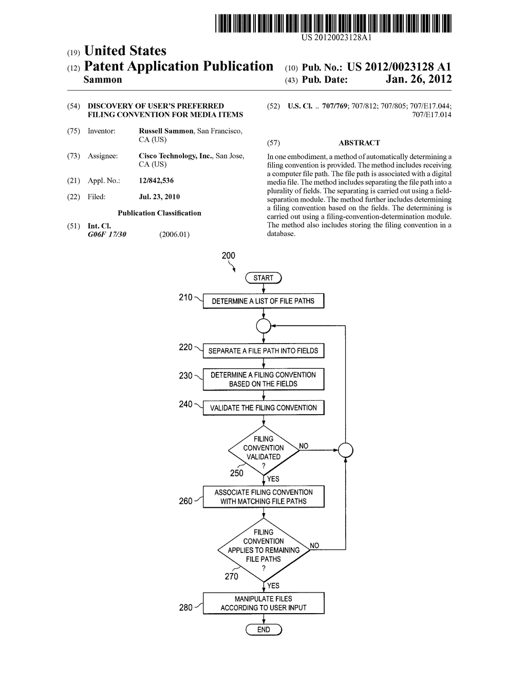 DISCOVERY OF USER'S PREFERRED FILING CONVENTION FOR MEDIA ITEMS - diagram, schematic, and image 01