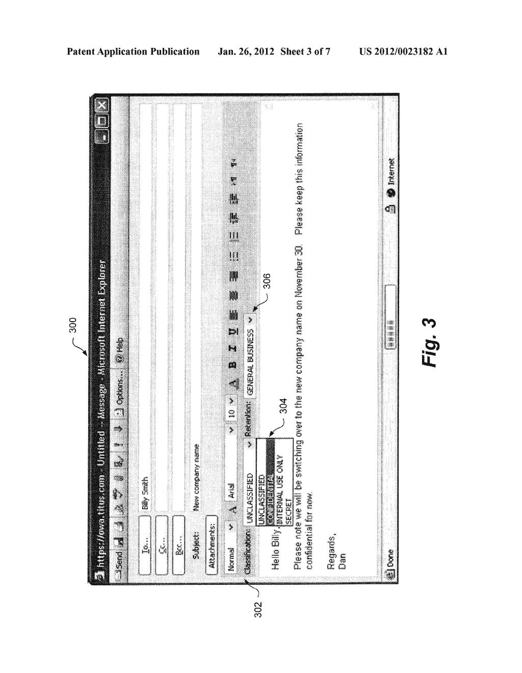 Security classification of e-mail in a web e-mail access client - diagram, schematic, and image 04