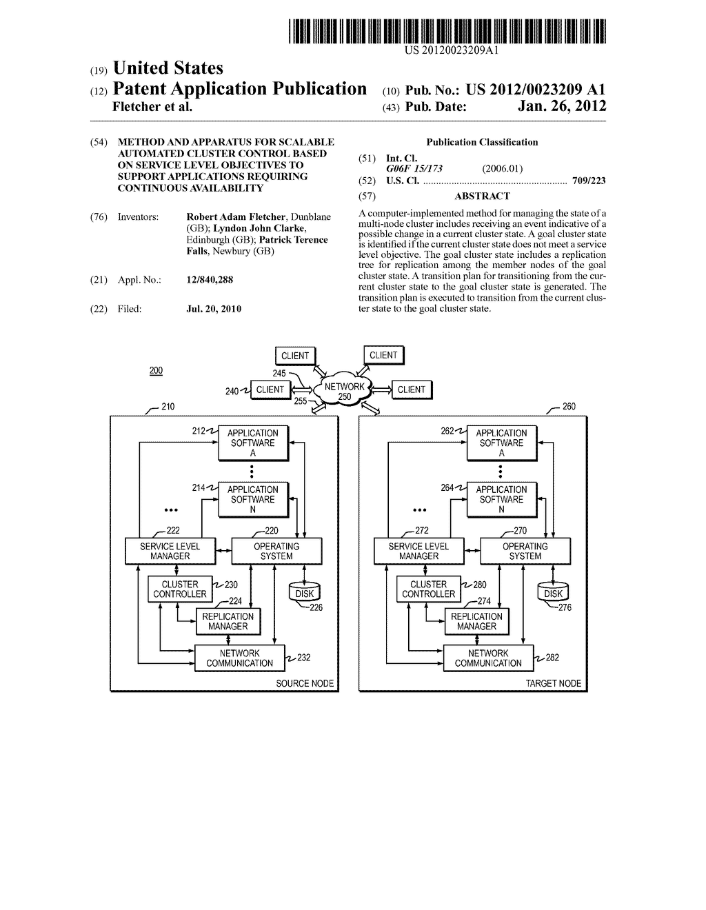 METHOD AND APPARATUS FOR SCALABLE AUTOMATED CLUSTER CONTROL BASED ON     SERVICE LEVEL OBJECTIVES TO SUPPORT APPLICATIONS REQUIRING CONTINUOUS     AVAILABILITY - diagram, schematic, and image 01