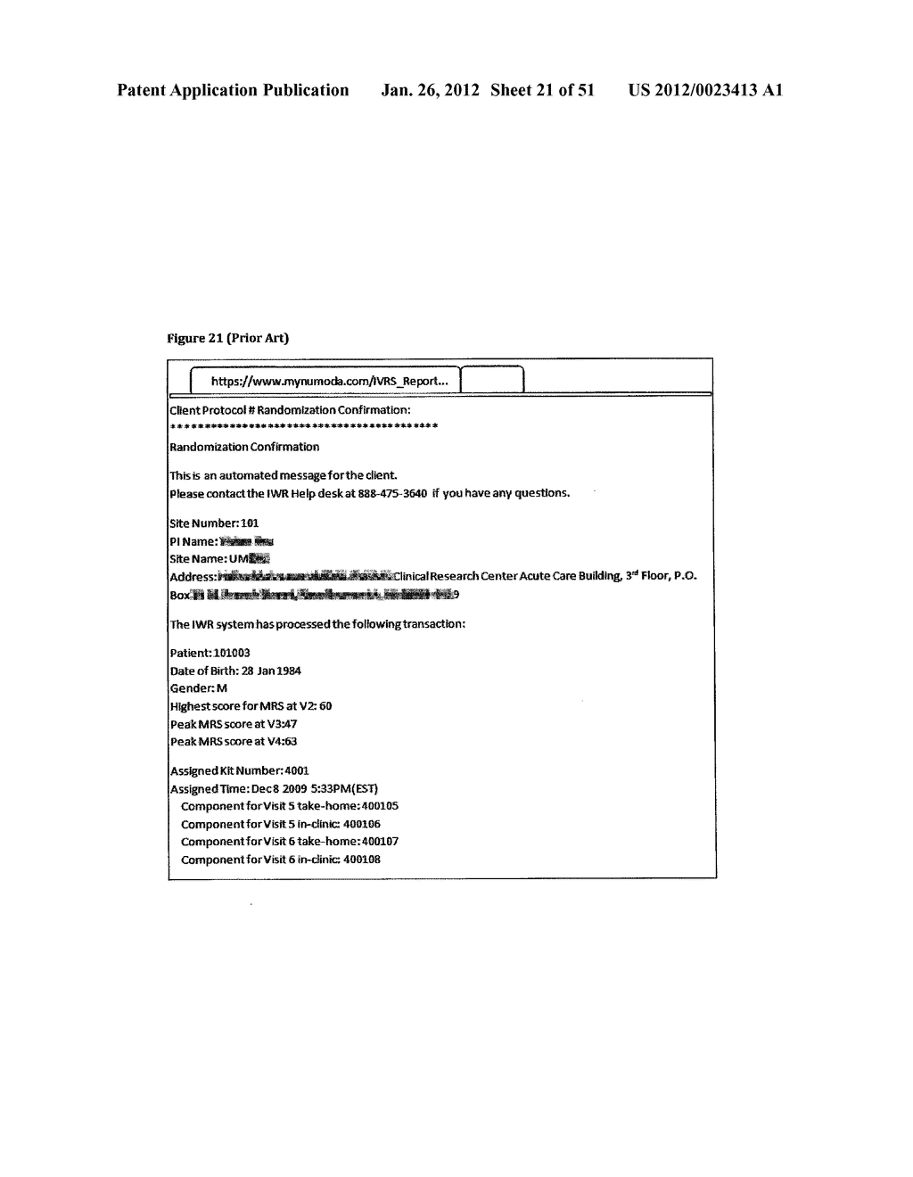 VIRTUAL DATA ROOM FOR DISPLAYING CLINICAL TRIAL STATUS REPORTS BASED ON     REAL-TIME CLINICAL TRIAL DATA, WITH INFORMATION CONTROL ADMINISTRATION     MODULE THAT SPECIFIES WHICH REPORTS ARE AVAILABLE FOR DISPLAY - diagram, schematic, and image 22