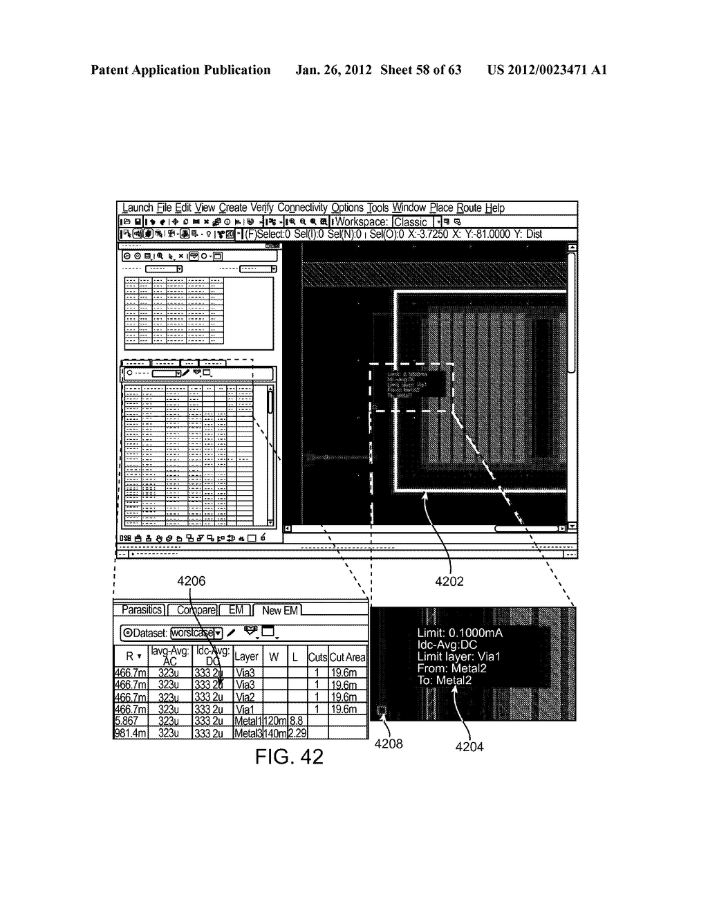 METHOD, APPARATUS, AND ARTICLE OF MANUFACTURE FOR PROVIDING IN SITU,     CUSTOMIZABLE INFORMATION IN DESIGNING ELECTRONIC CIRCUITS WITH ELECTRICAL     AWARENESS - diagram, schematic, and image 59