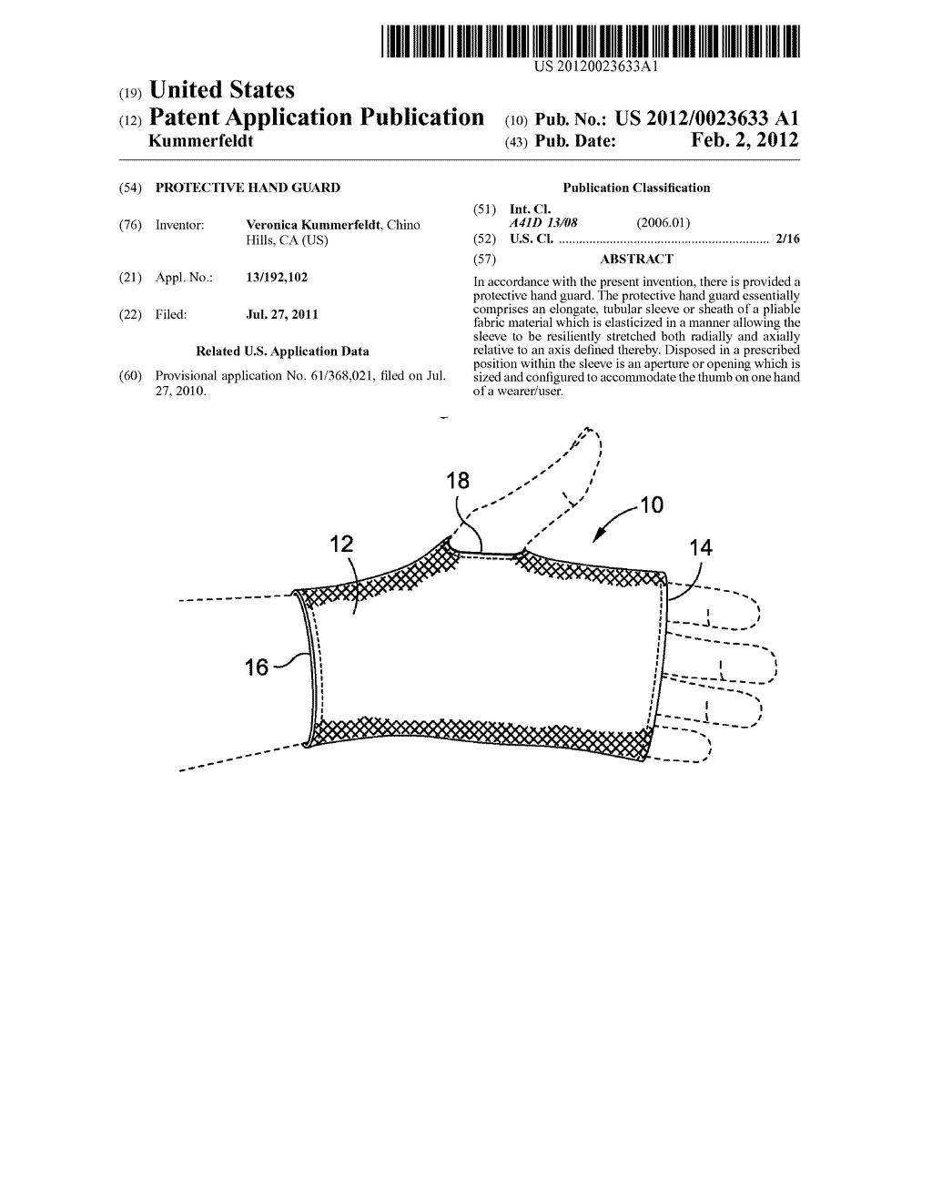 PROTECTIVE HAND GUARD - diagram, schematic, and image 01