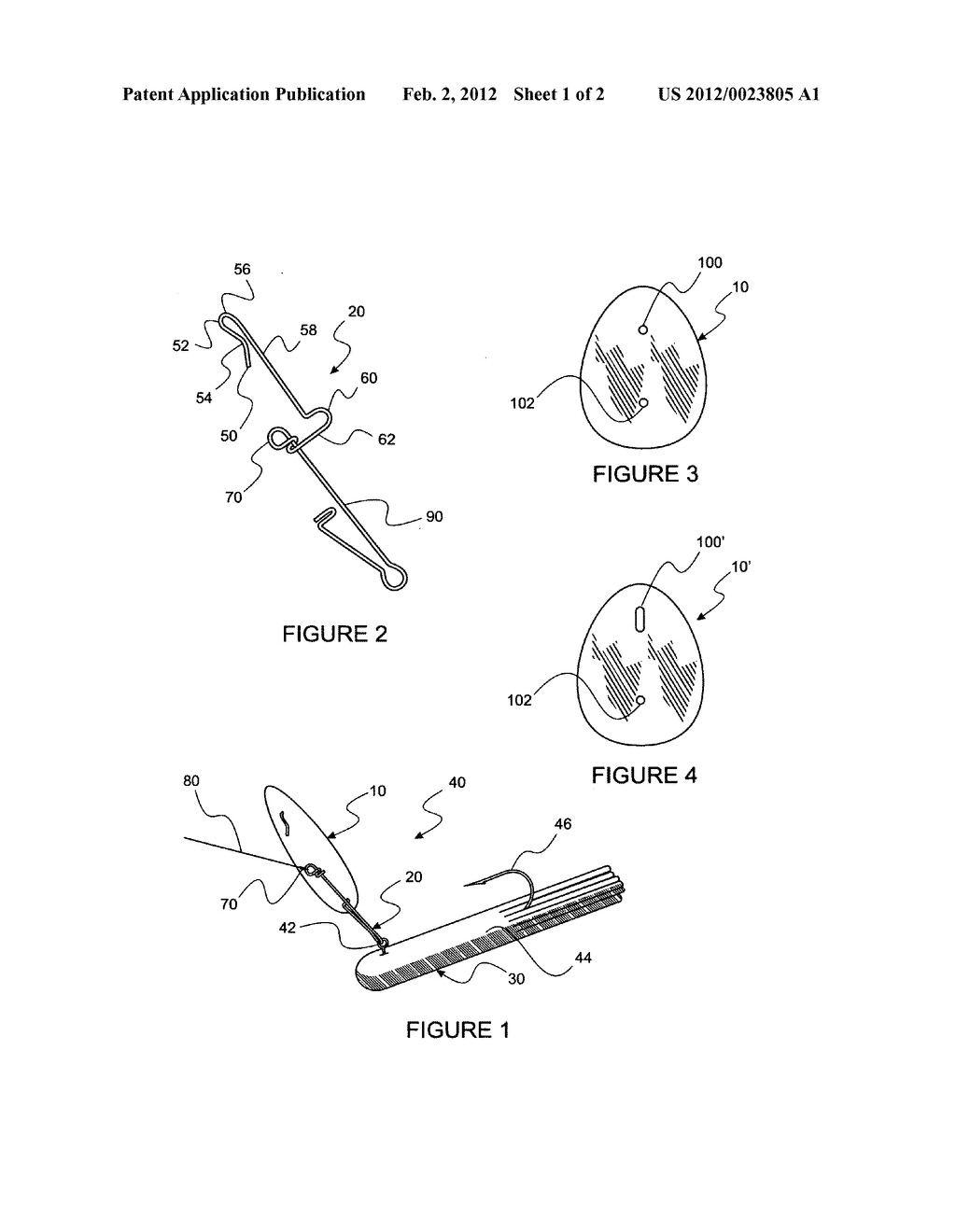 Interchangeable blade and lure fishing assembly - diagram, schematic, and image 02