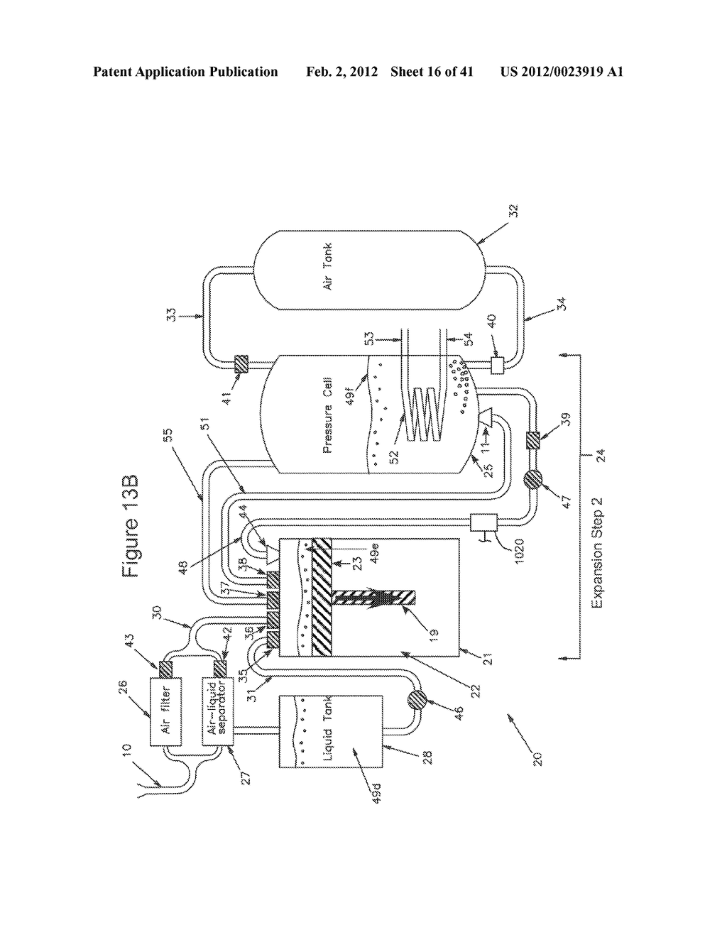 COMPRESSED AIR ENERGY STORAGE SYSTEM UTILIZING TWO-PHASE FLOW TO     FACILITATE HEAT EXCHANGE - diagram, schematic, and image 17