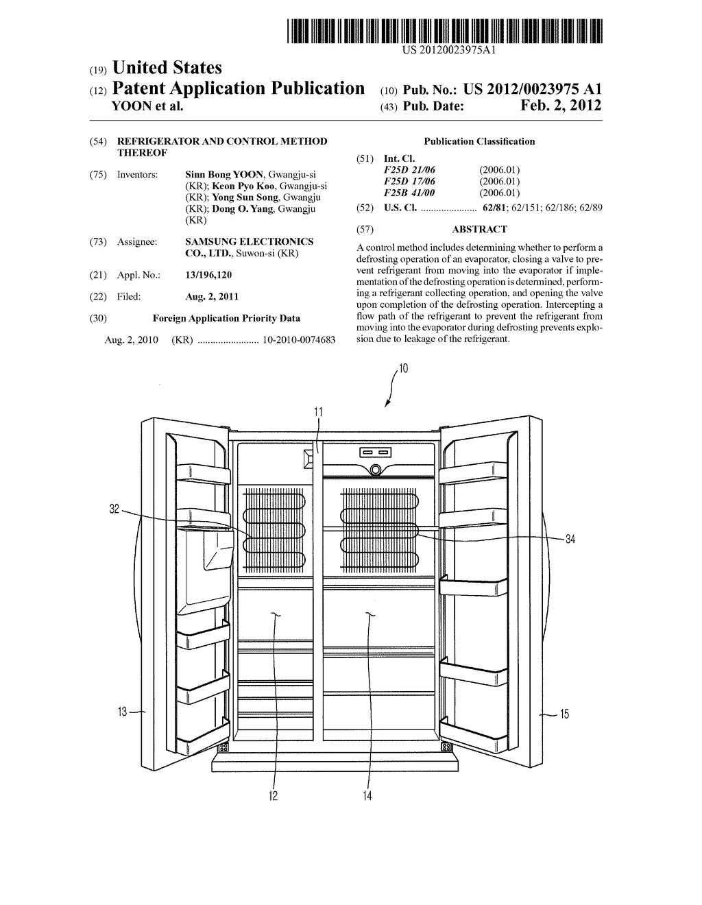 REFRIGERATOR AND CONTROL METHOD THEREOF - diagram, schematic, and image 01