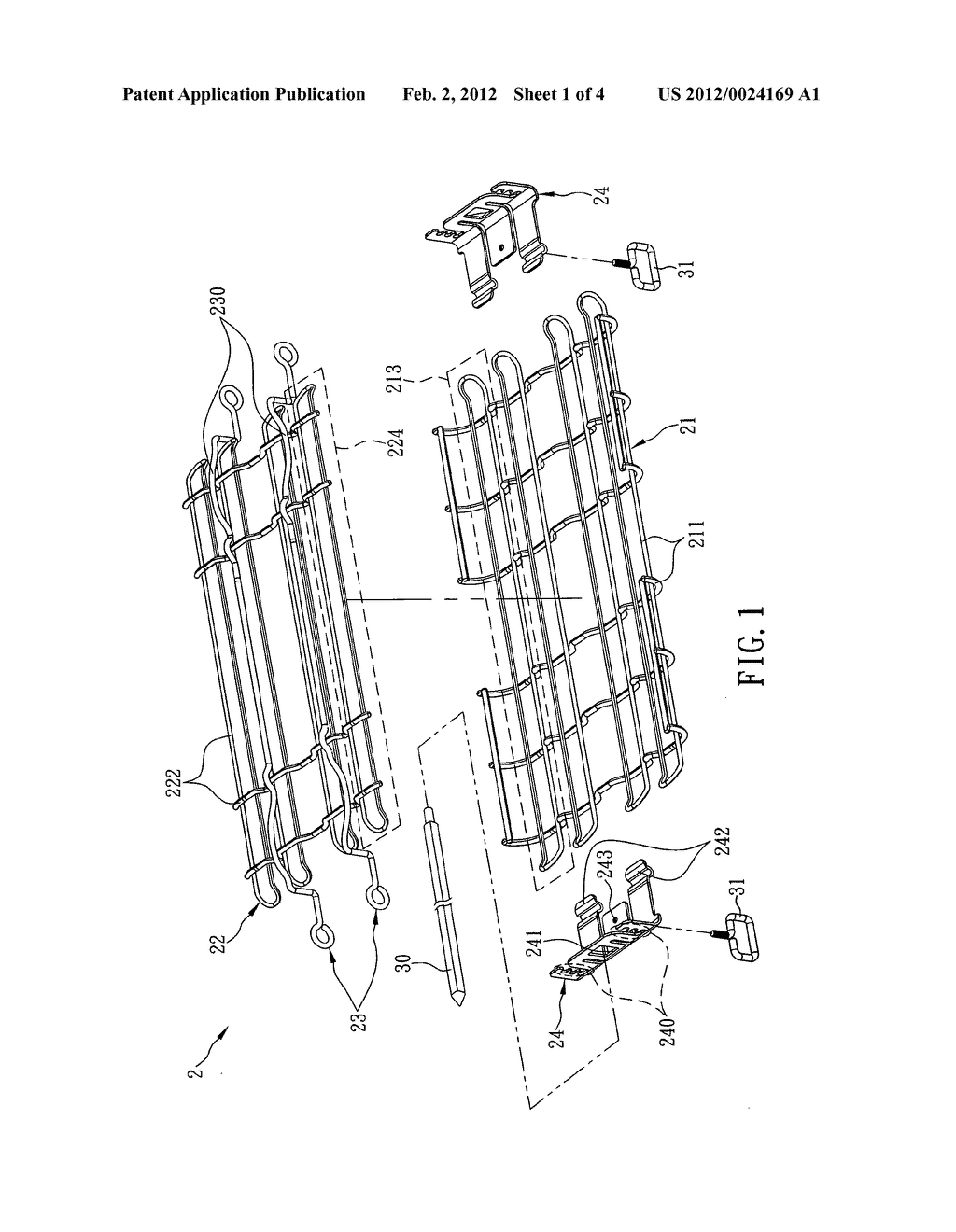 Barbecue rack - diagram, schematic, and image 02