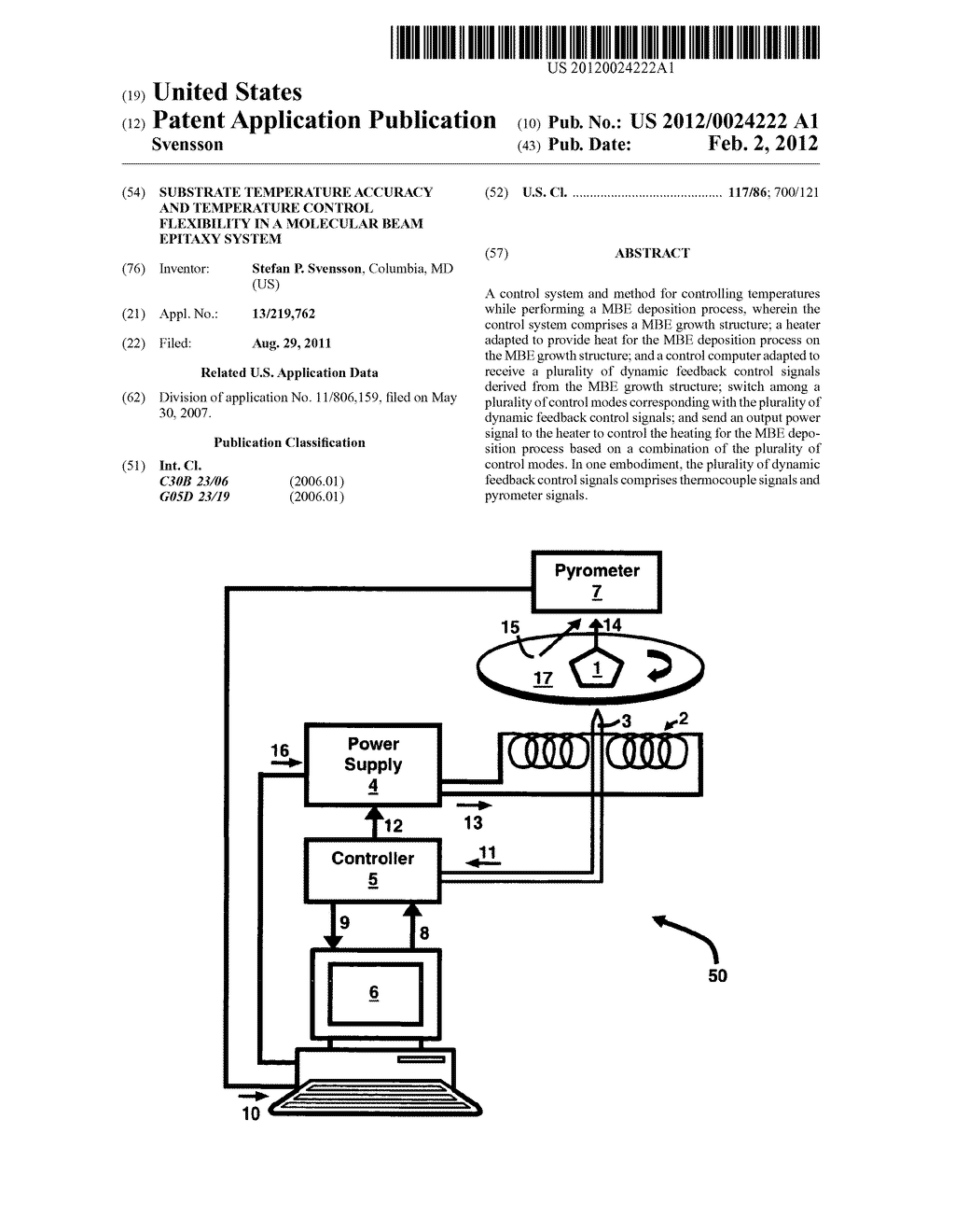 SUBSTRATE TEMPERATURE ACCURACY AND TEMPERATURE CONTROL FLEXIBILITY IN A     MOLECULAR BEAM EPITAXY SYSTEM - diagram, schematic, and image 01