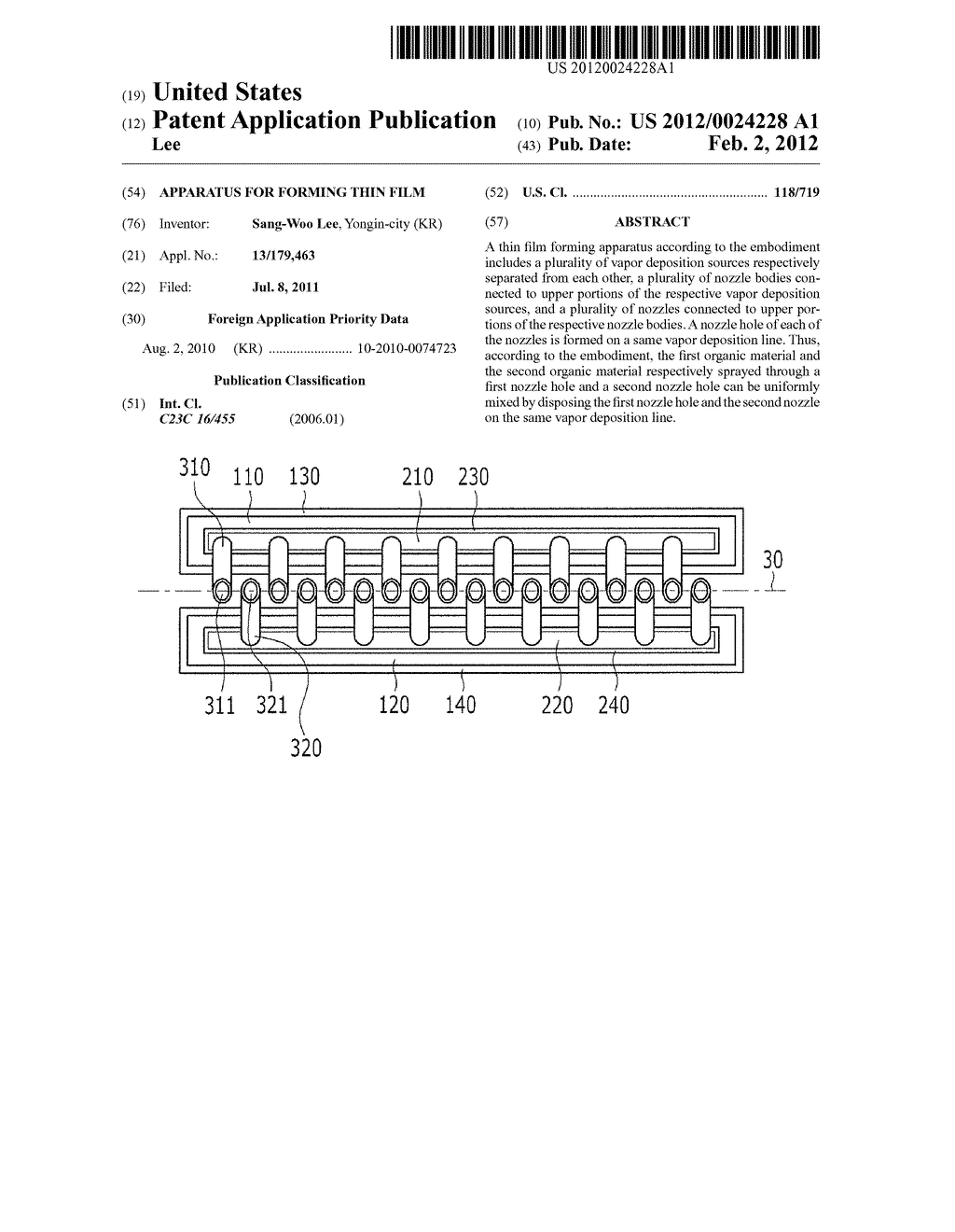 APPARATUS FOR FORMING THIN FILM - diagram, schematic, and image 01