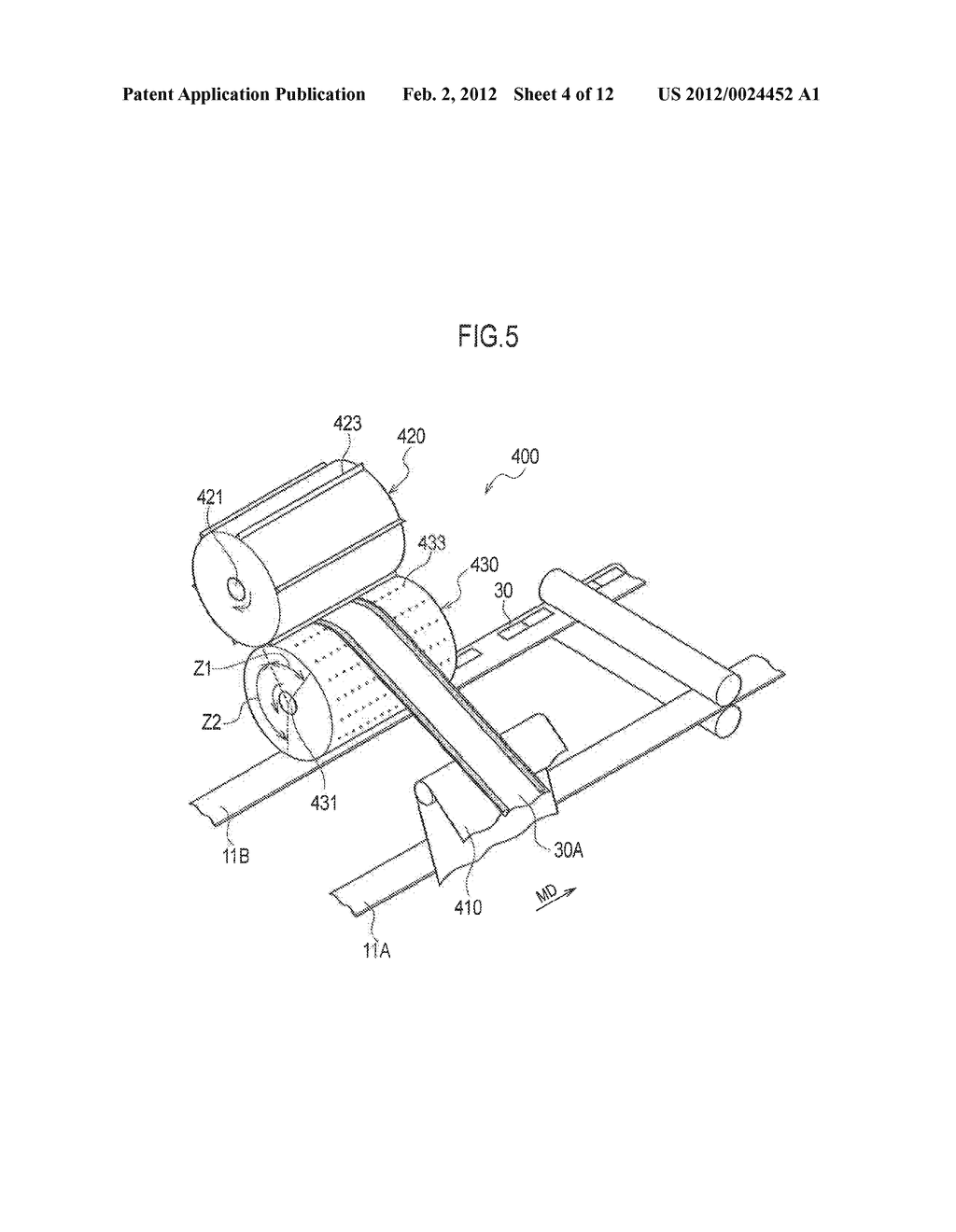 METHOD AND APPARATUS FOR MANUFACTURING ABSORBENT ARTICLE - diagram, schematic, and image 05