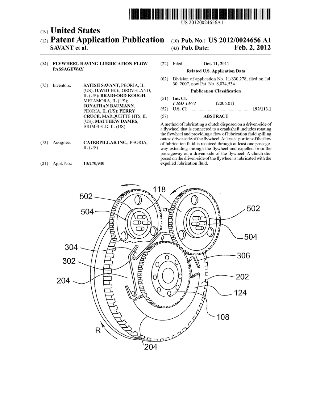 FLYWHEEL HAVING LUBRICATION-FLOW PASSAGEWAY - diagram, schematic, and image 01