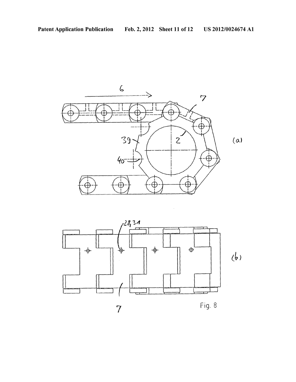 CONVEYOR DEVICE, CONVEYOR CHAIN AS WELL AS CHAIN LINK - diagram, schematic, and image 12