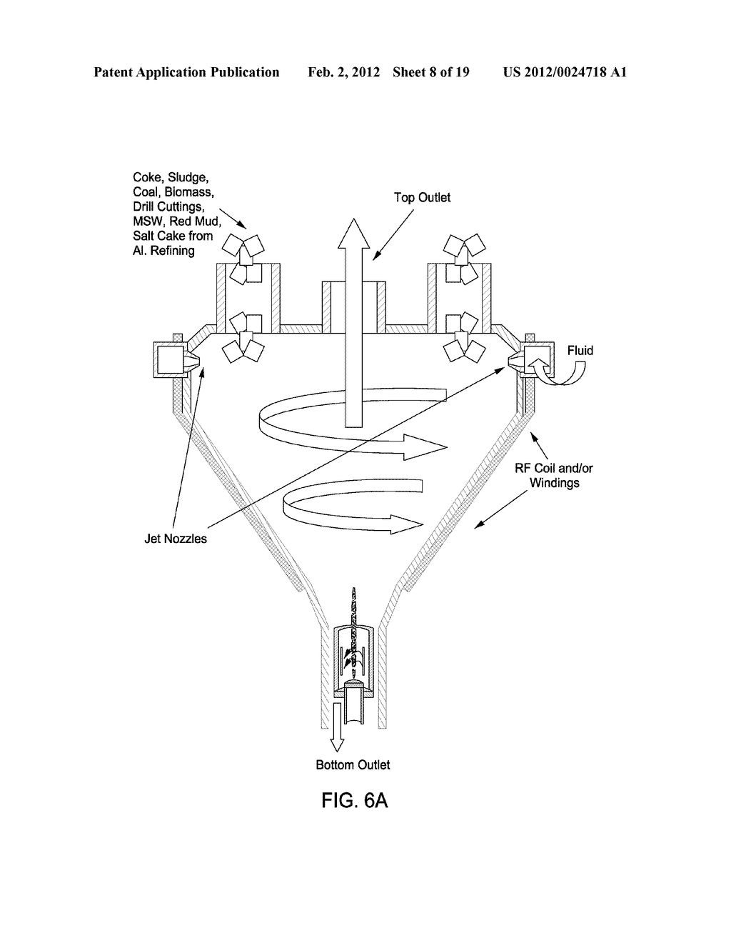 METHOD FOR TREATING A SUBSTANCE WITH WAVE ENERGY FROM PLASMA AND AN     ELECTRICAL ARC - diagram, schematic, and image 09