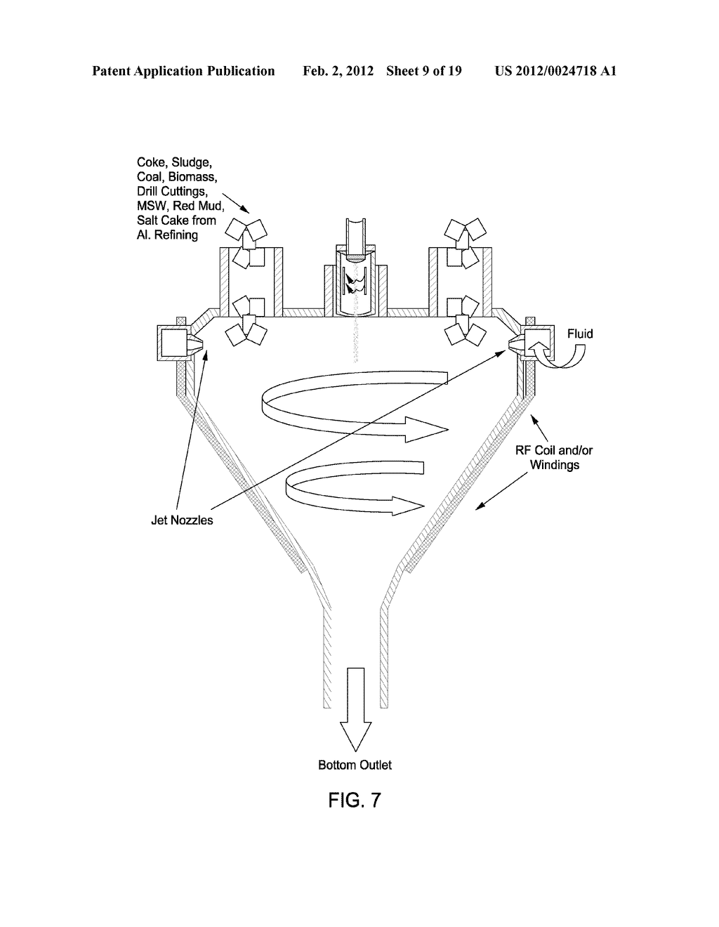 METHOD FOR TREATING A SUBSTANCE WITH WAVE ENERGY FROM PLASMA AND AN     ELECTRICAL ARC - diagram, schematic, and image 10