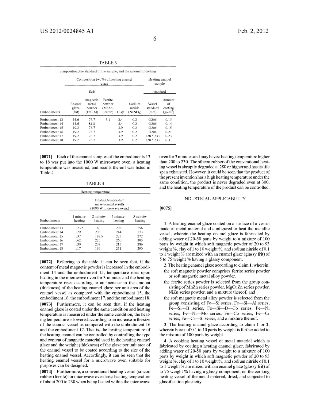 EXOTHERMIC ENAMEL GLAZE, AND EXOTHERMIC CONTAINER COATED WITH SAME - diagram, schematic, and image 11