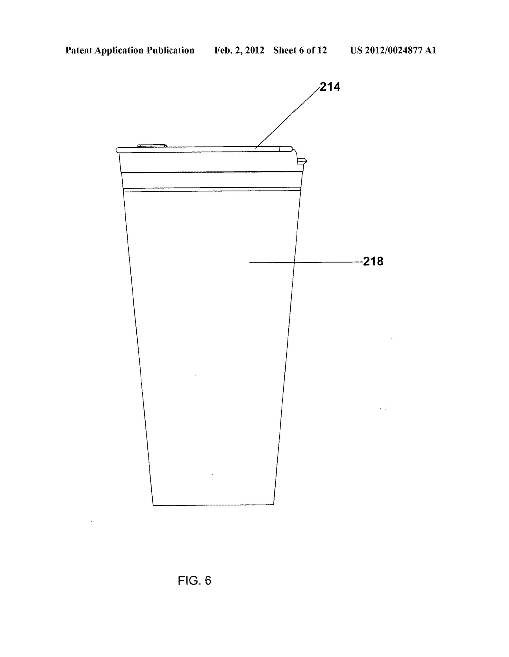 Container with an integral lid retained onto the top of the sidewall of     the container by a living hinge, the container used to retain liquids - diagram, schematic, and image 07