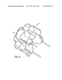 GOLF BALL CARRIER WITH GOLF BALL RELEASE TAB diagram and image