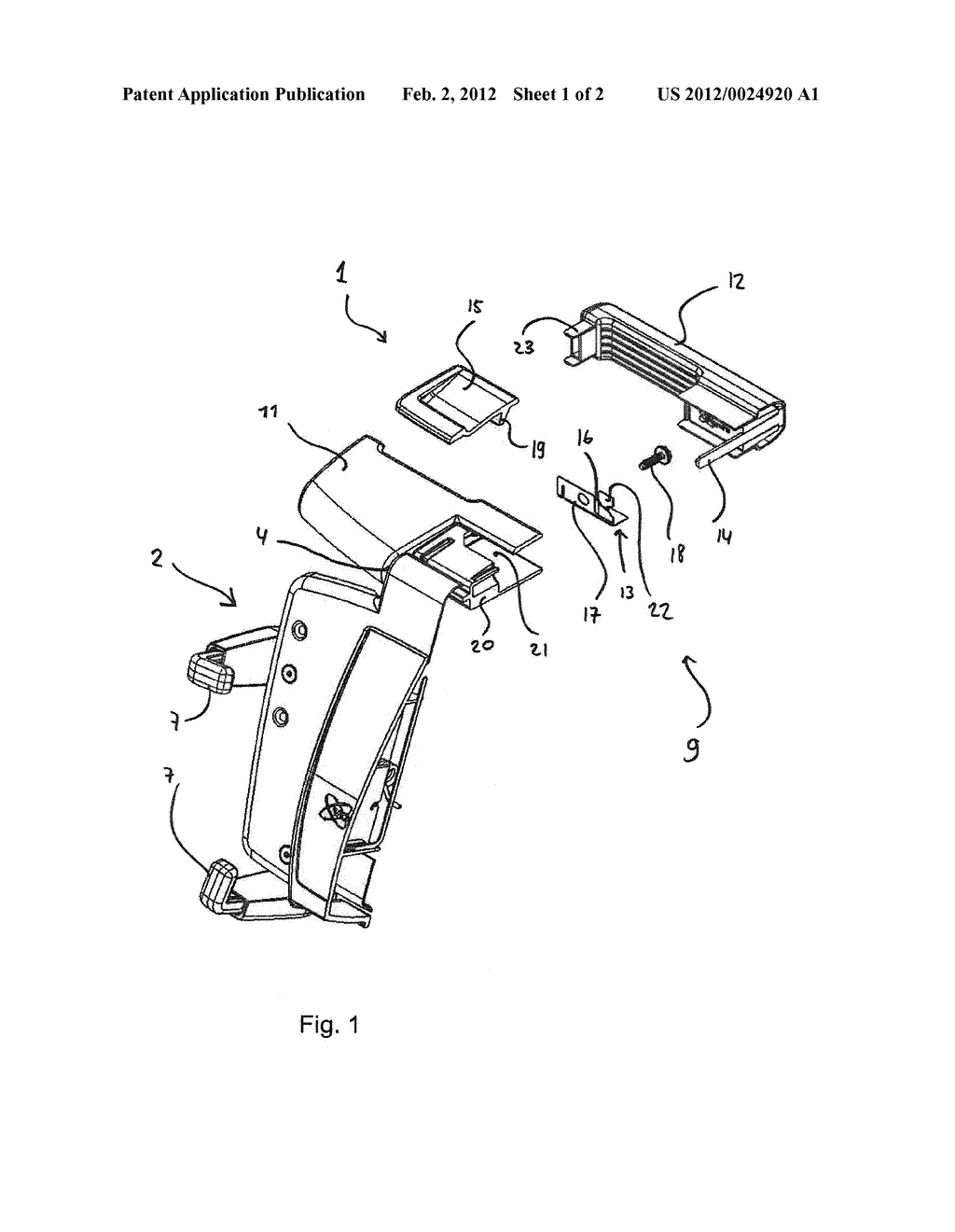 DEVICE FOR DETACHABLY ATTACHING A HOLDER FOR AN ELECTRONIC DEVICE - diagram, schematic, and image 02