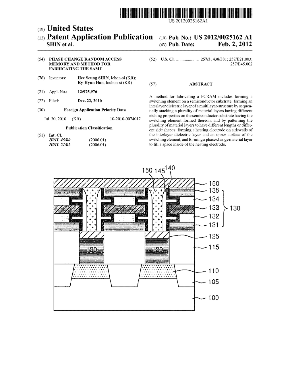 PHASE CHANGE RANDOM ACCESS MEMORY AND METHOD FOR FABRICATING THE SAME - diagram, schematic, and image 01