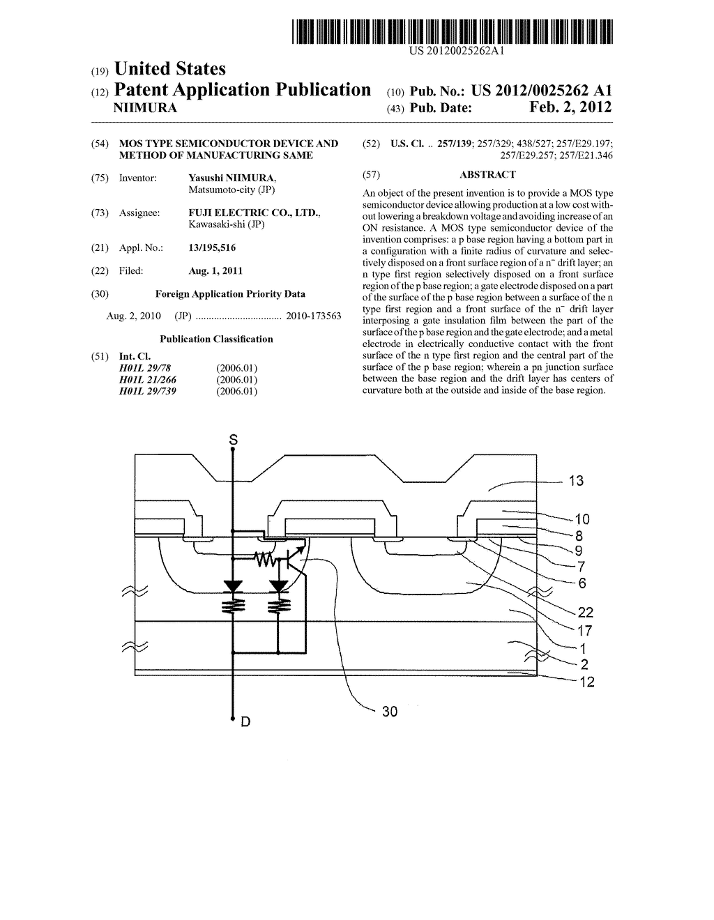 MOS Type Semiconductor Device and Method of Manufacturing Same - diagram, schematic, and image 01