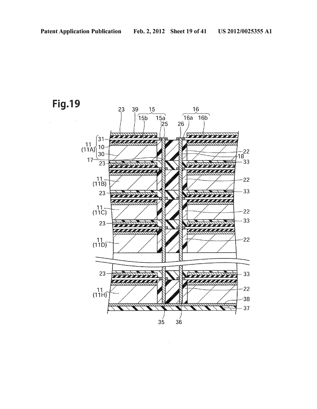 LAMINATED SEMICONDUCTOR SUBSTRATE, LAMINATED CHIP PACKAGE AND METHOD OF     MANUFACTURING THE SAME - diagram, schematic, and image 20