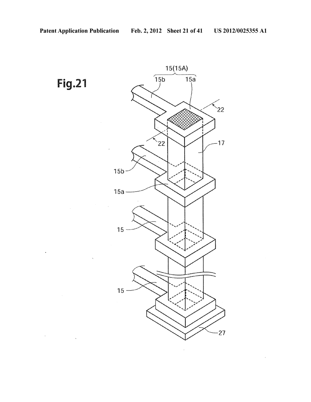 LAMINATED SEMICONDUCTOR SUBSTRATE, LAMINATED CHIP PACKAGE AND METHOD OF     MANUFACTURING THE SAME - diagram, schematic, and image 22