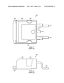 SEMICONDUCTOR ELEMENT WITH SEMICONDUCTOR DIE AND LEAD FRAMES diagram and image