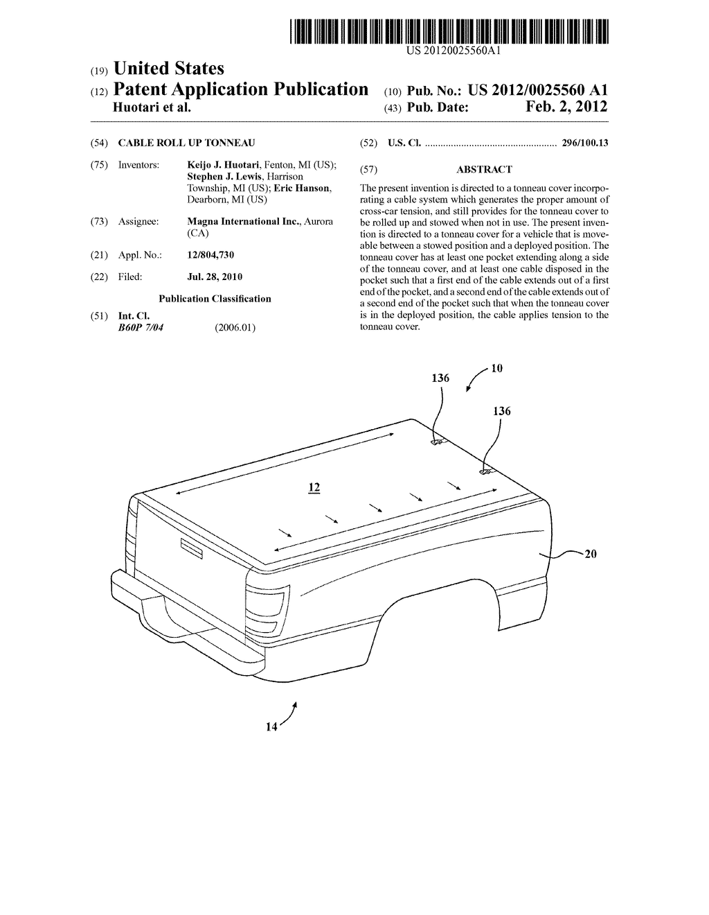 CABLE ROLL UP TONNEAU - diagram, schematic, and image 01