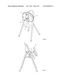 FOLDING HIGH CHAIR WITH TABLE diagram and image