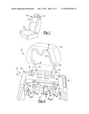 SEAT ASSEMBLY HAVING AN ADJUSTABLE HEAD RESTRAINT ASSEMBLY diagram and image