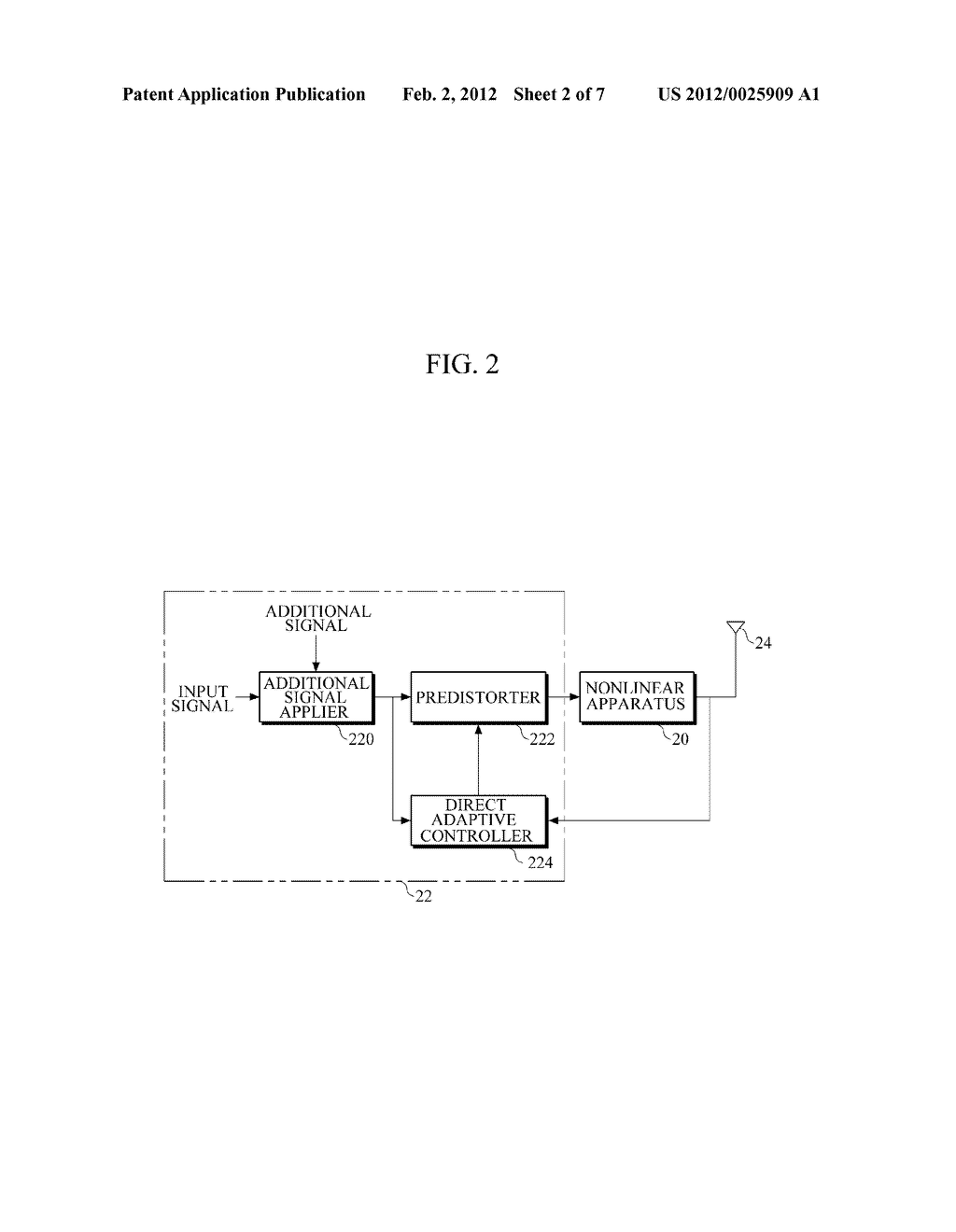 DISTORTION COMPENSATION APPARATUS AND APPARATUS AND METHOD FOR     TRANSMITTING SIGNAL - diagram, schematic, and image 03