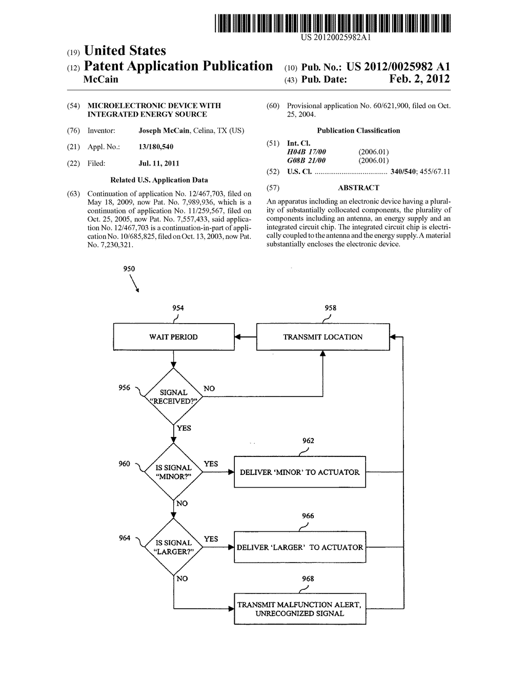 Microelectronic Device with Integrated Energy Source - diagram, schematic, and image 01