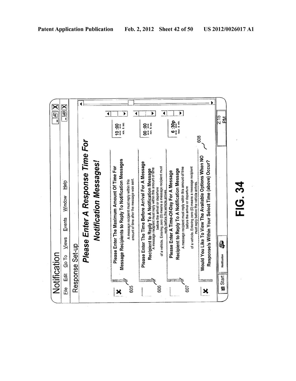 NOTIFICATION SYSTEMS AND METHODS ENABLING SELECTION OF ARRIVAL OR     DEPARTURE TIMES OF TRACKED MOBILE THINGS IN RELATION TO LOCATIONS - diagram, schematic, and image 43