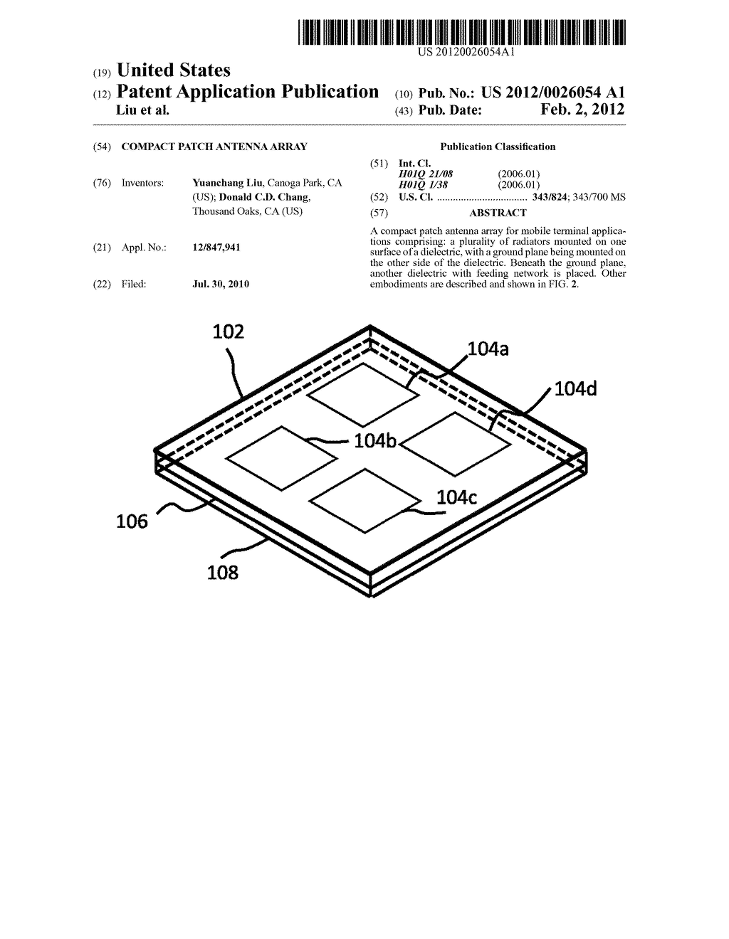 Compact Patch Antenna Array - diagram, schematic, and image 01