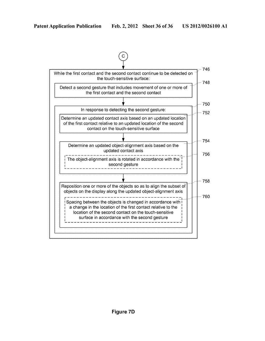 Device, Method, and Graphical User Interface for Aligning and Distributing     Objects - diagram, schematic, and image 37