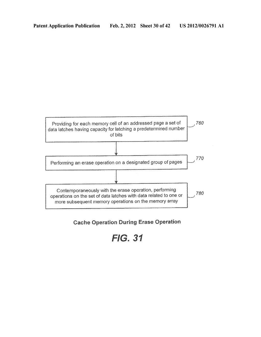 Method for Non-Volatile Memory With Background Data Latch Caching During     Read Operations - diagram, schematic, and image 31