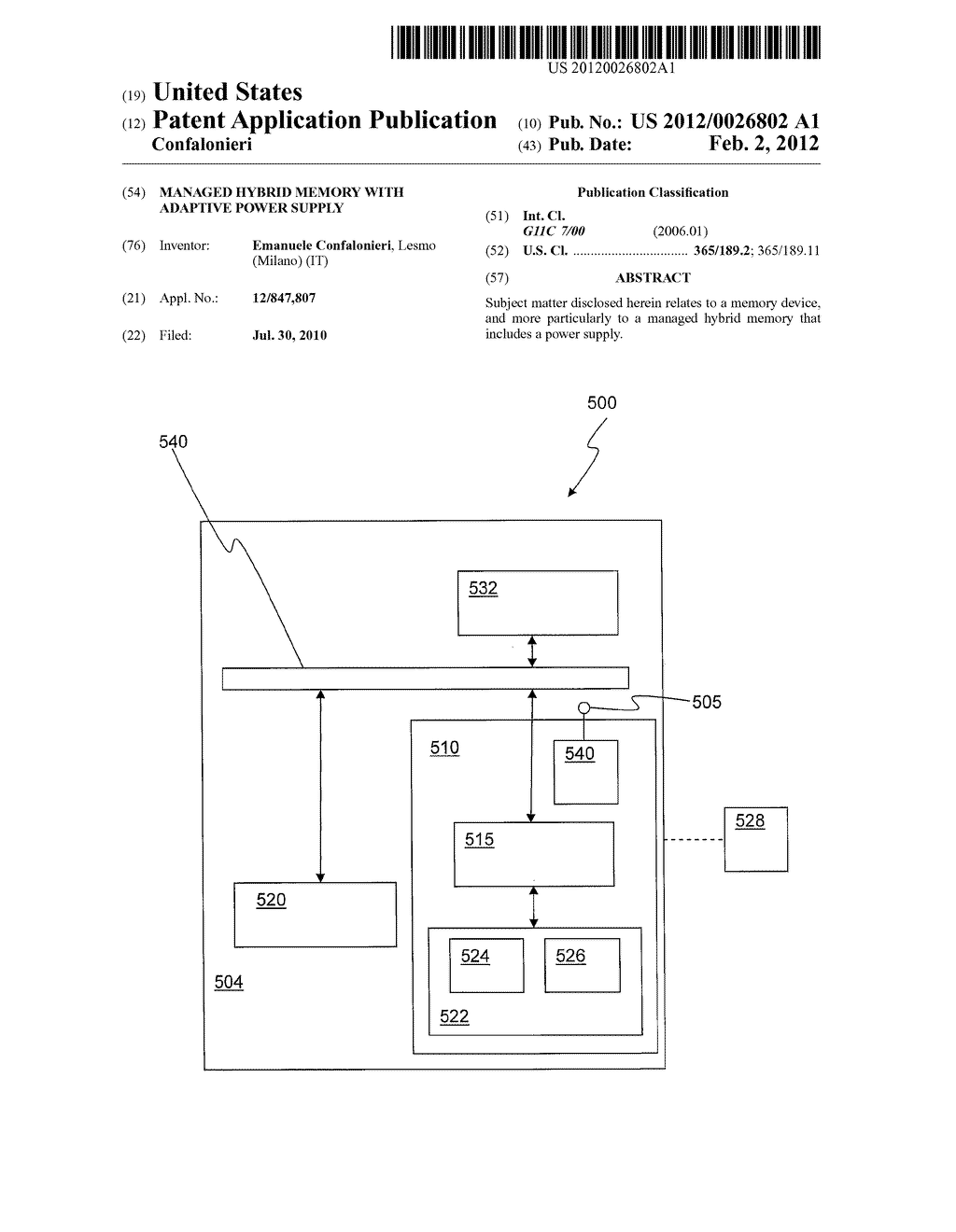 MANAGED HYBRID MEMORY WITH ADAPTIVE POWER SUPPLY - diagram, schematic, and image 01