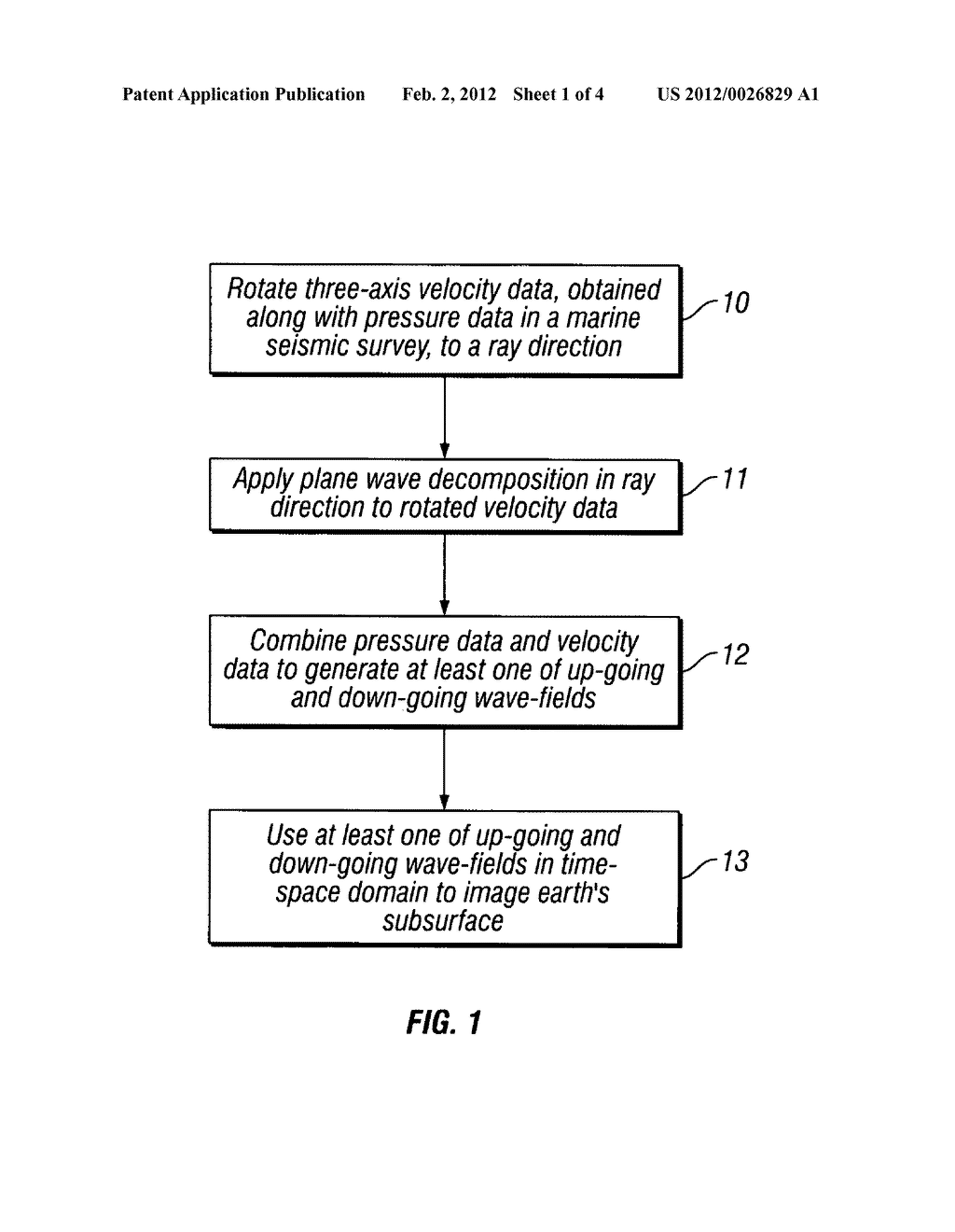 Method for wave decomposition using multi-component motion sensors - diagram, schematic, and image 02