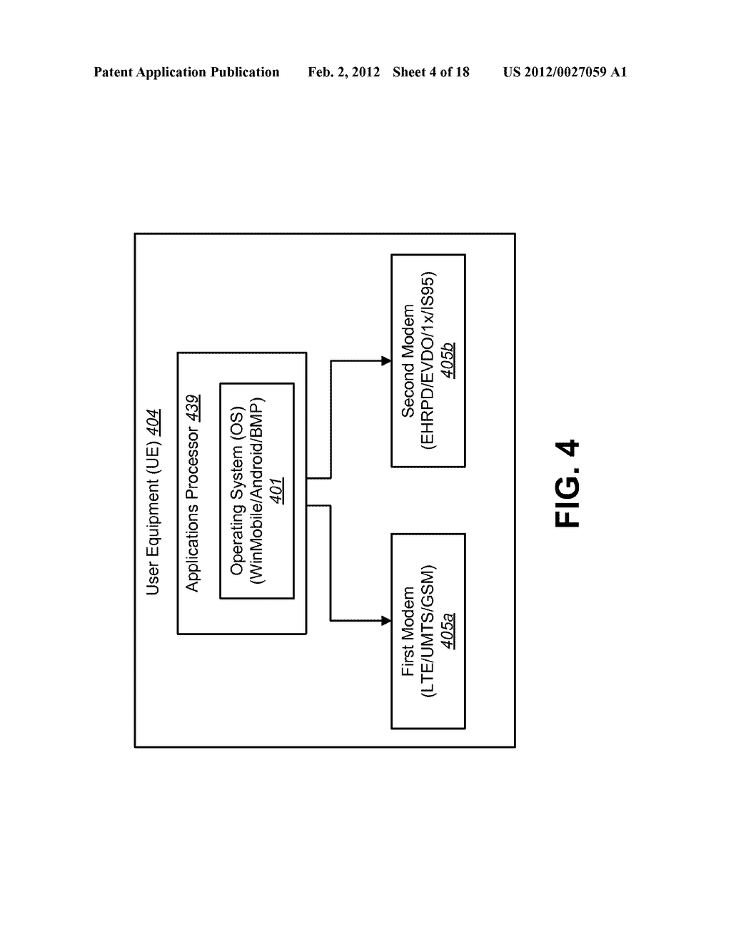 COORDINATING DATA CALLS ON A MOBILE DEVICE WITH MULTIPLE MODEMS - diagram, schematic, and image 05