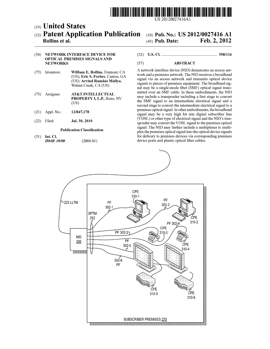 NETWORK INTERFACE DEVICE FOR OPTICAL PREMISES SIGNALS AND NETWORKS - diagram, schematic, and image 01