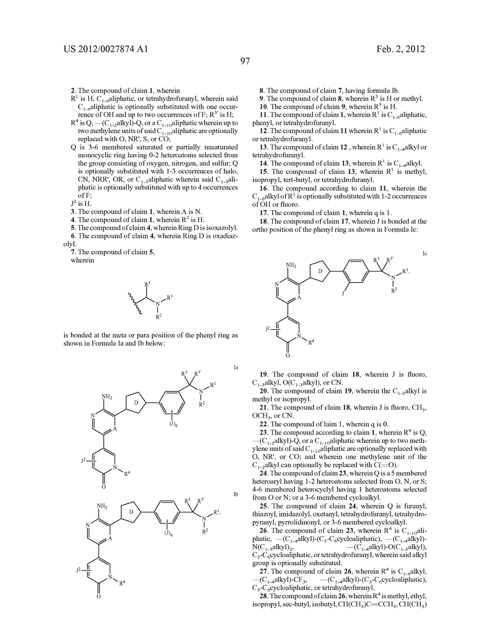COMPOUNDS USEFUL AS INHIBITORS OF ATR KINASE - diagram, schematic, and image 98