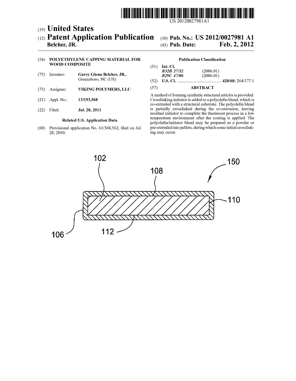 POLYETHYLENE CAPPING MATERIAL FOR WOOD COMPOSITE - diagram, schematic, and image 01