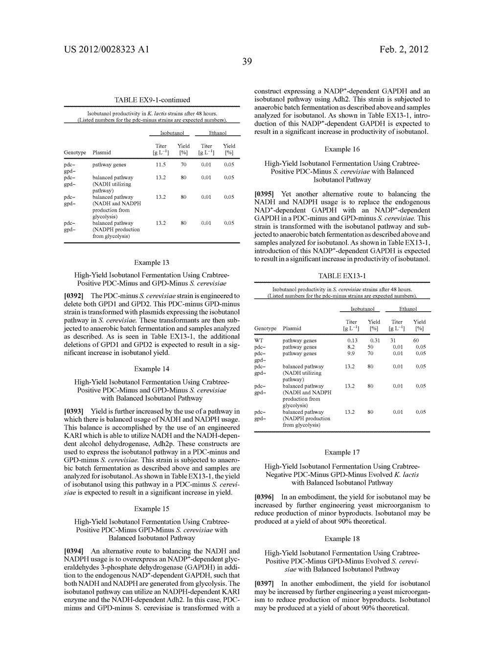 YEAST ORGANISM PRODUCING ISOBUTANOL AT A HIGH YIELD - diagram, schematic, and image 81