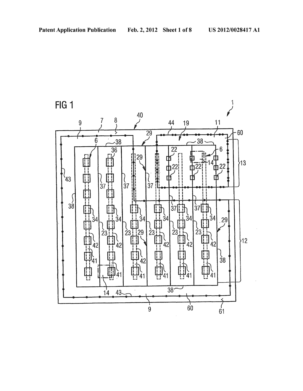 SEMICONDUCTOR COMPONENT WITH CELL STRUCTURE AND METHOD FOR PRODUCING THE     SAME - diagram, schematic, and image 02