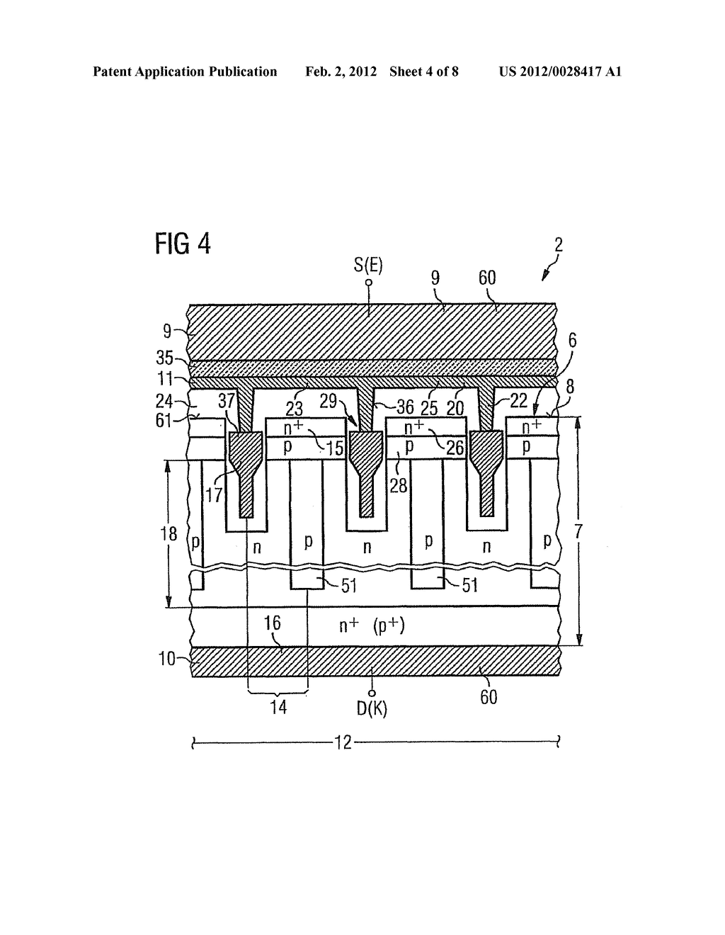 SEMICONDUCTOR COMPONENT WITH CELL STRUCTURE AND METHOD FOR PRODUCING THE     SAME - diagram, schematic, and image 05