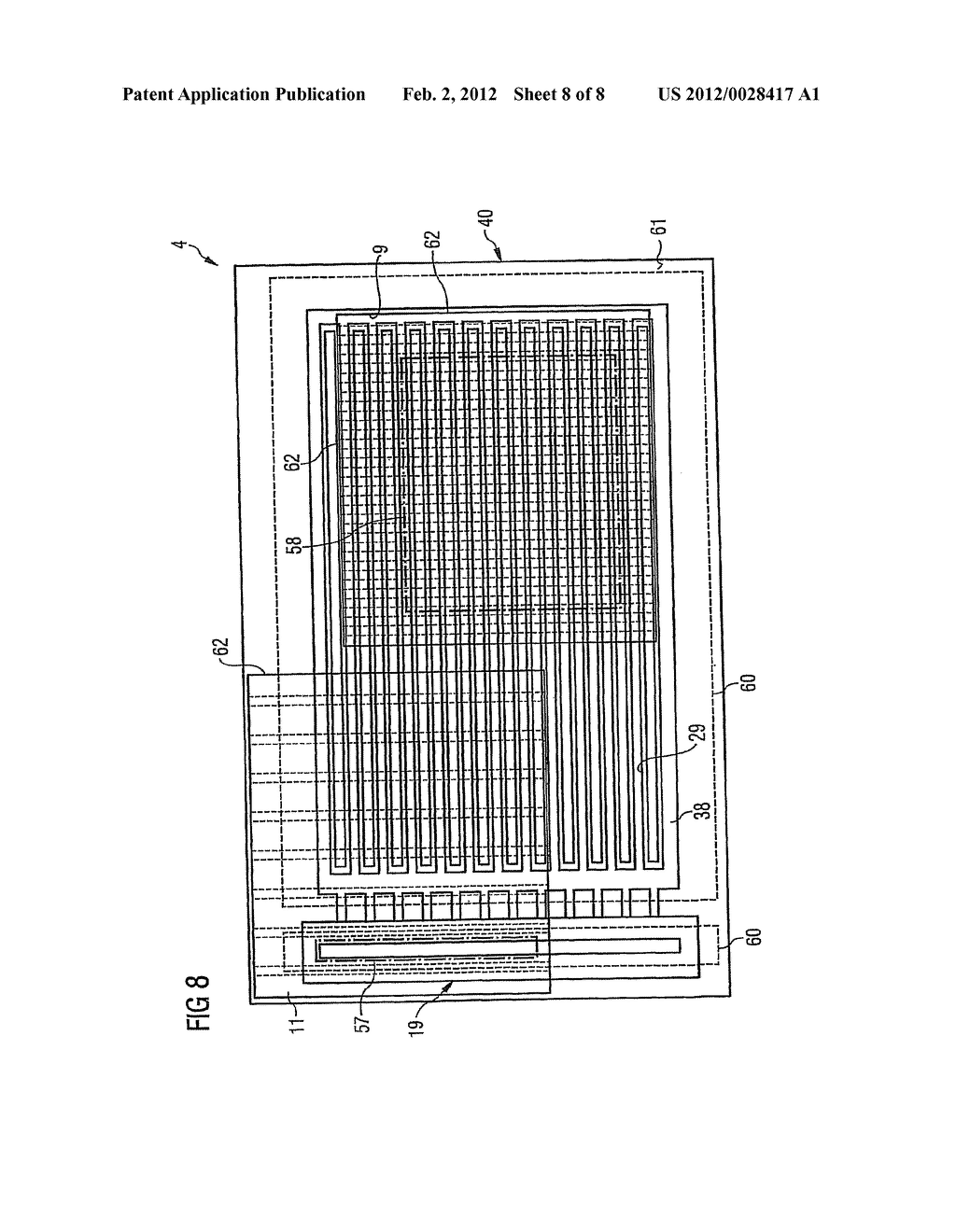 SEMICONDUCTOR COMPONENT WITH CELL STRUCTURE AND METHOD FOR PRODUCING THE     SAME - diagram, schematic, and image 09