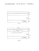 Inverted-trench grounded-source FET structure using conductive substrates,     with highly doped substrates diagram and image